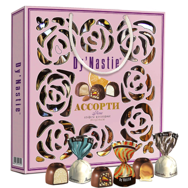 №3 Династия Сумка 170г Конфеты "Ассорти ROSE"    в Калуге