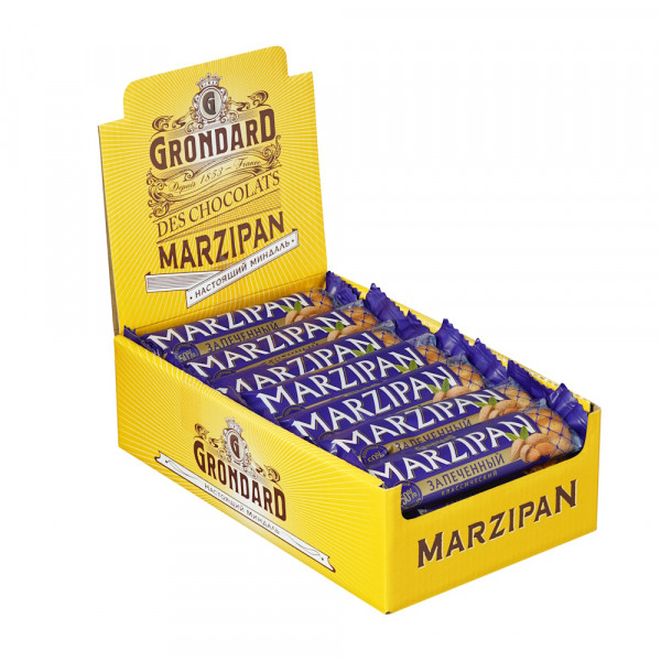 №1 TM Grondard   (11161) Батончики НЕглазированные Марципановые Запечённые, (28шт по 40г)    в Калуге