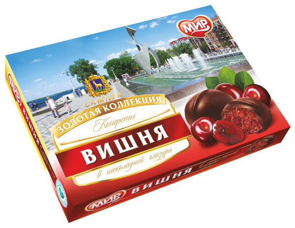 №2 КФ МИР Вишня в шоколадной глазури 160г в Калуге