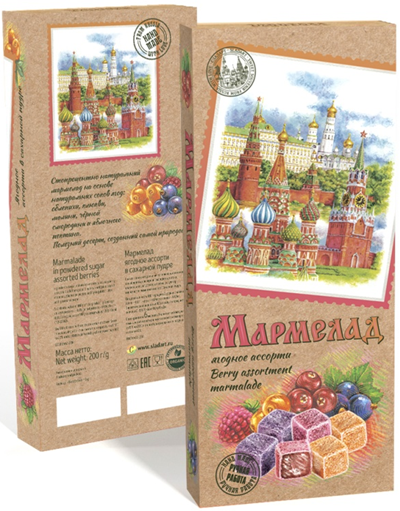  Сладарт Мармелад Ассорти ягодное в сахарной пудре, 200г    в Калуге